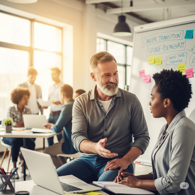 transição de carreira, mudança de carreira, mentoria de carreira, desenvolvimento de carreira, planejamento de carreira, novo emprego, recolocação profissional, coaching de carreira, autodescoberta profissional, guia de carreira